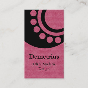 Futuristic Dimensions Business Card, Pink Card