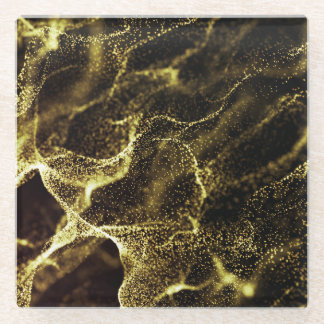 Futuristic Dots Wave: Dynamic Background. Glass Coaster