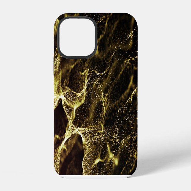 Futuristic Dots Wave: Dynamic Background. iPhone Case (Back)