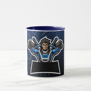 Futuristic Dual-Wield Warrior Coffee Mug