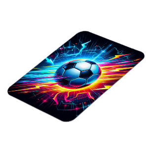Futuristic Electric Football Soccer Ball Lightning Magnet