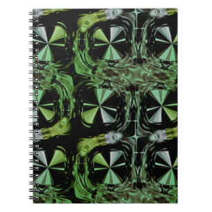 Futuristic Electric Plasma Fractal Design Notebook