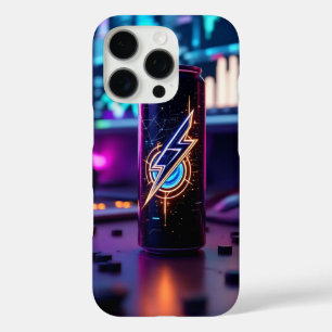 Futuristic energy drink cans on gaming table iPhone 16 pro case