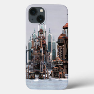 Futuristic Fantasy City Sci Fi Skyline Art iPhone 13 Case