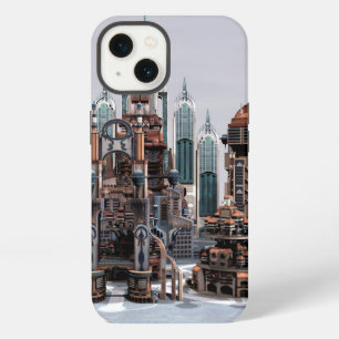 Futuristic Fantasy City Sci Fi Skyline Art iPhone Case