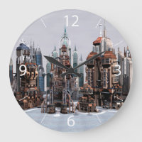 Futuristic Fantasy City Sci Fi Skyline Art