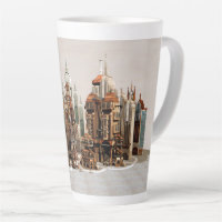 Futuristic Fantasy City Sci Fi Skyline Art