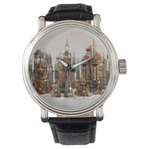 Futuristic Fantasy City Sci Fi Skyline Art Watch