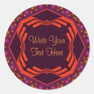 Futuristic Fantasy Custom RoundSticker Classic Round Sticker