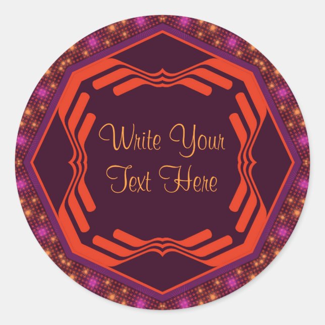 Futuristic Fantasy Custom RoundSticker Classic Round Sticker (Front)