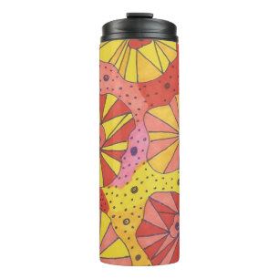 Futuristic Floral Garden Thermal Tumbler