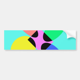 Futuristic flower bumper sticker