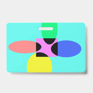 Futuristic flower ID badge