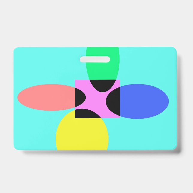 Futuristic flower ID badge (Front)