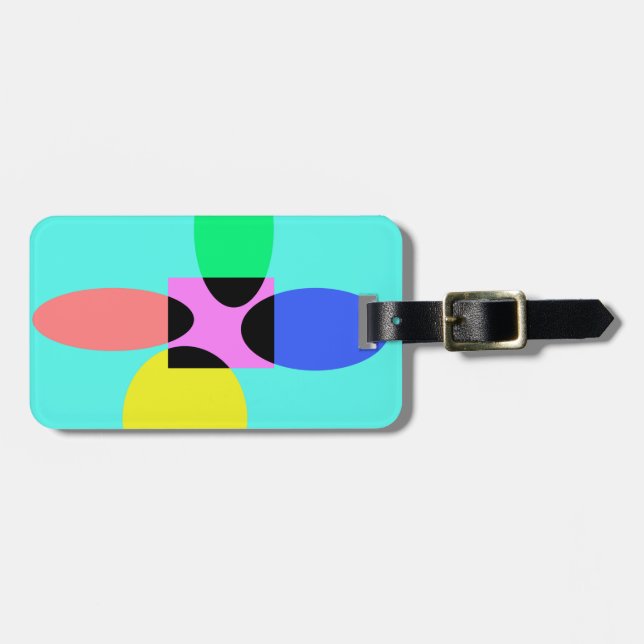 Futuristic flower luggage tag (Front Horizontal)