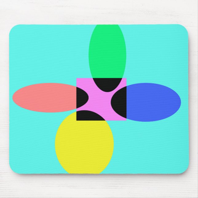 Futuristic flower mouse pad (Front)