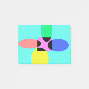 Futuristic flower post-it notes