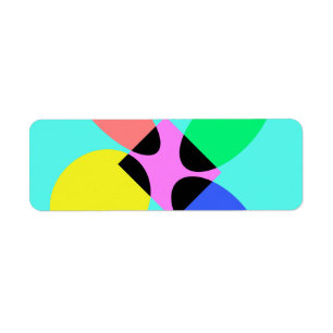 Futuristic flower return address label