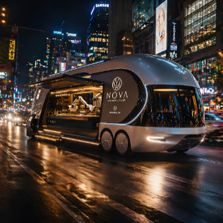 Futuristic Food Truck Luxury Concept Poster