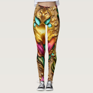 "Futuristic French Glamour Leggings: Elegance Meet Leggings