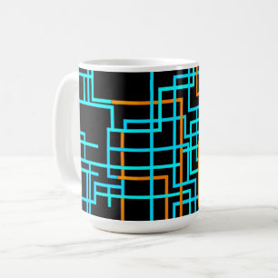Futuristic Geometric Line Art Coffee Mug