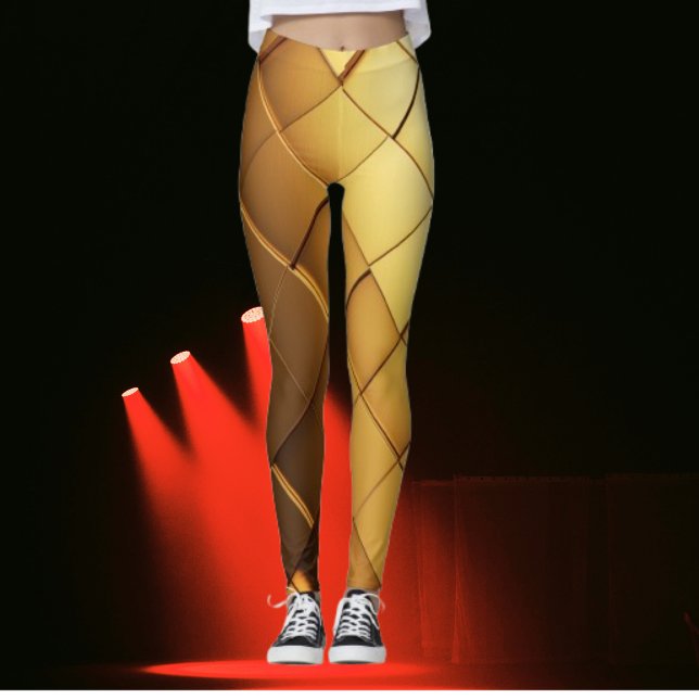 Futuristic Gold Hexa-Tech Leggings (Creator Uploaded)