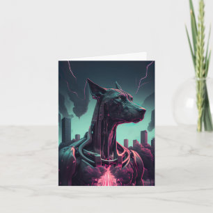 Futuristic Great Dane The Robotic Companion Card