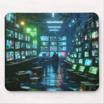 Futuristic Hacker’s Lair - Neon Glows, High-Tech