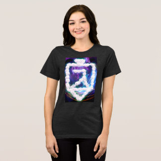 Futuristic Hanukkah dreidel bubbles Tri-Blend Shirt