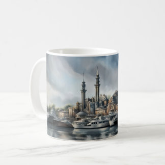 Futuristic Harbor Coffee Mug
