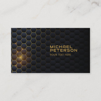 Futuristic Hexagonal Light Hitech | Modern Business Card