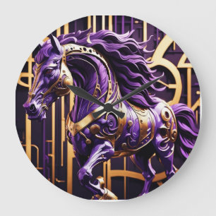 ‘futuristic horse’ large clock