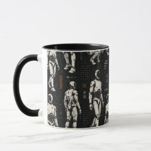 Futuristic Humanoid Robot AI Android Sci-Fi Art Mug