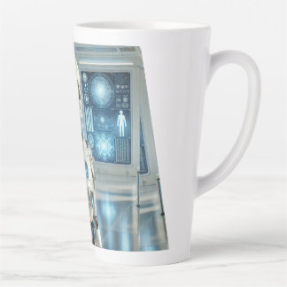  Futuristic Humanoid: The Vision of Tomorrow Latte Mug
