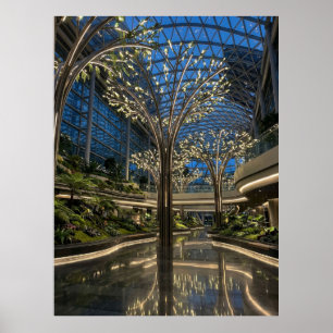 Futuristic Indoor Garden Light Trees Poster