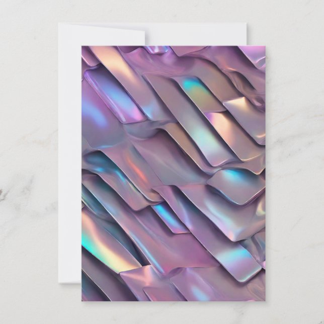 Futuristic iridescent/abstract holographic  announcement (Front)