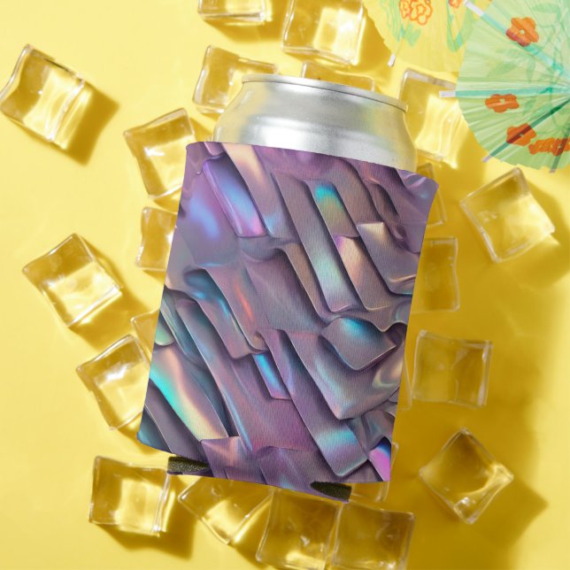 Futuristic iridescent/abstract holographic  can cooler (In Situ Summer)