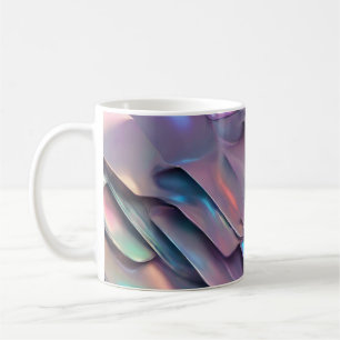 Futuristic iridescent/abstract holographic coffee mug