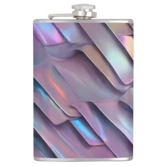 Futuristic iridescent/abstract holographic  hip flask