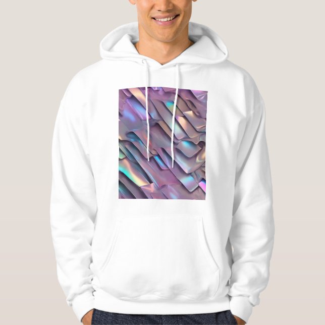 Futuristic iridescent/abstract holographic  hoodie (Front)