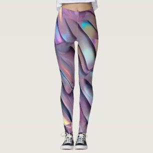 Futuristic iridescent/abstract holographic leggings