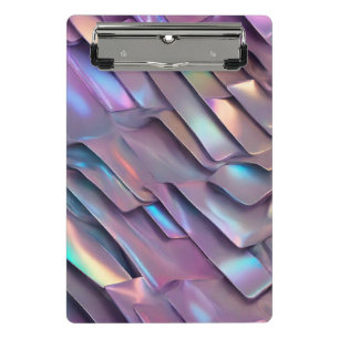 Futuristic iridescent/abstract holographic  mini clipboard