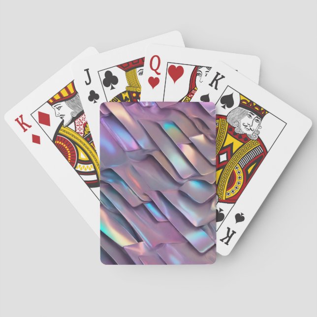 Futuristic iridescent/abstract holographic  playing cards (Back)