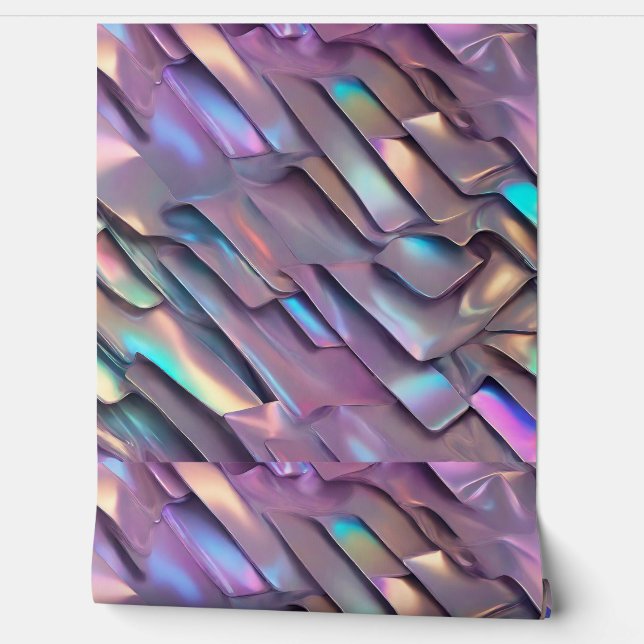 Futuristic iridescent/abstract holographic  wallpaper (Unrolling)