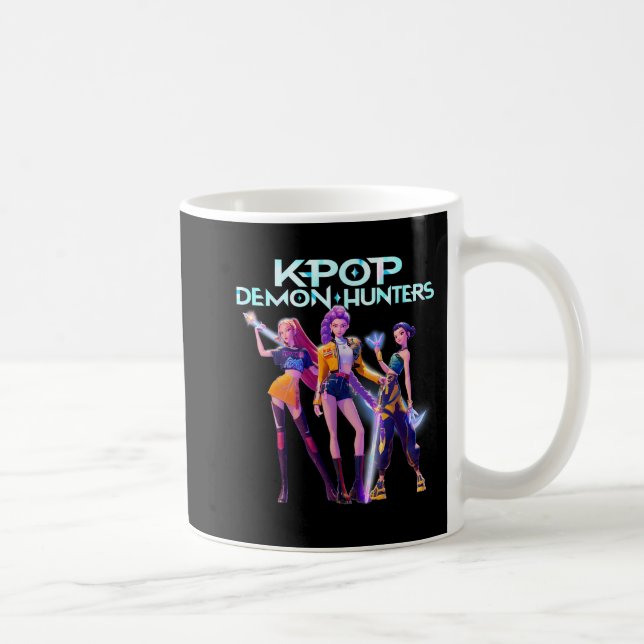 Futuristic K-Pop Style Cyberpunk Girl Group    Coffee Mug (Right)