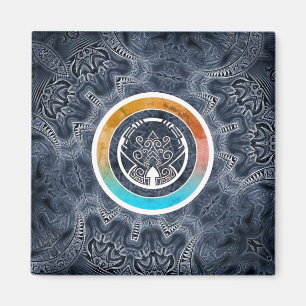 Futuristic kaleidoscope pattern magnet