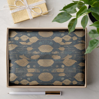 Futuristic leafy pattern tissue paper