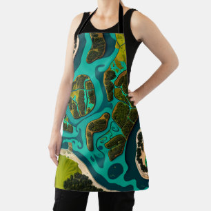 Futuristic Marshlands Apron