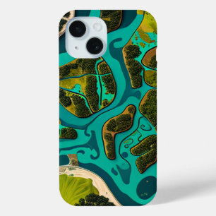 Futuristic Marshlands iPhone 15 Case