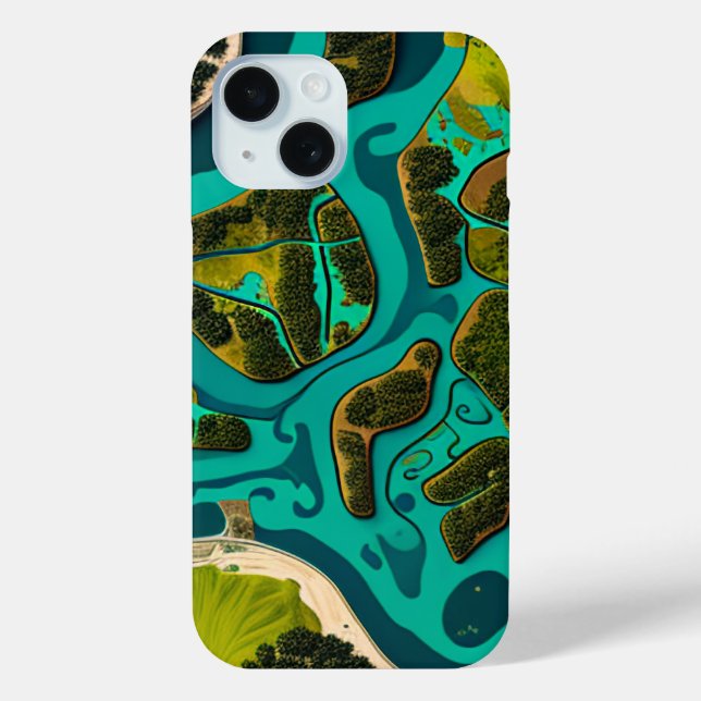 Futuristic Marshlands Case-Mate iPhone Case (Back)